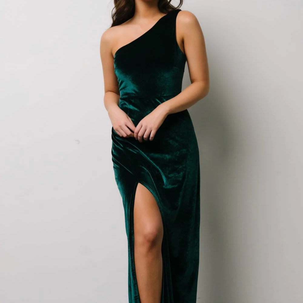 Tatiana Velvet One Shoulder Maxi Dress Baltic Born